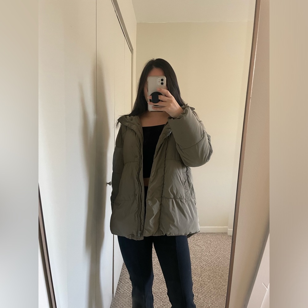 Olive Puffer Jacket